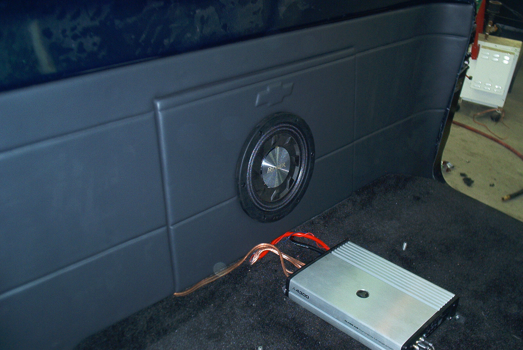 1967 Chevy C-10 rear panel with speaker
