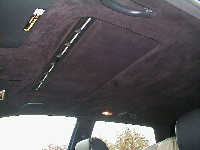Suede headliner in a 2003 VW GTI