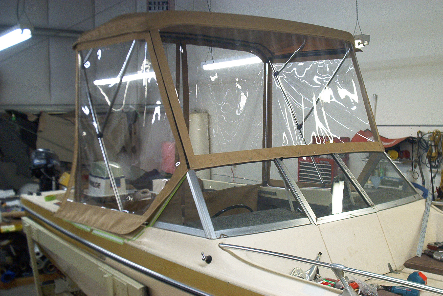Boat top and camper enclosure