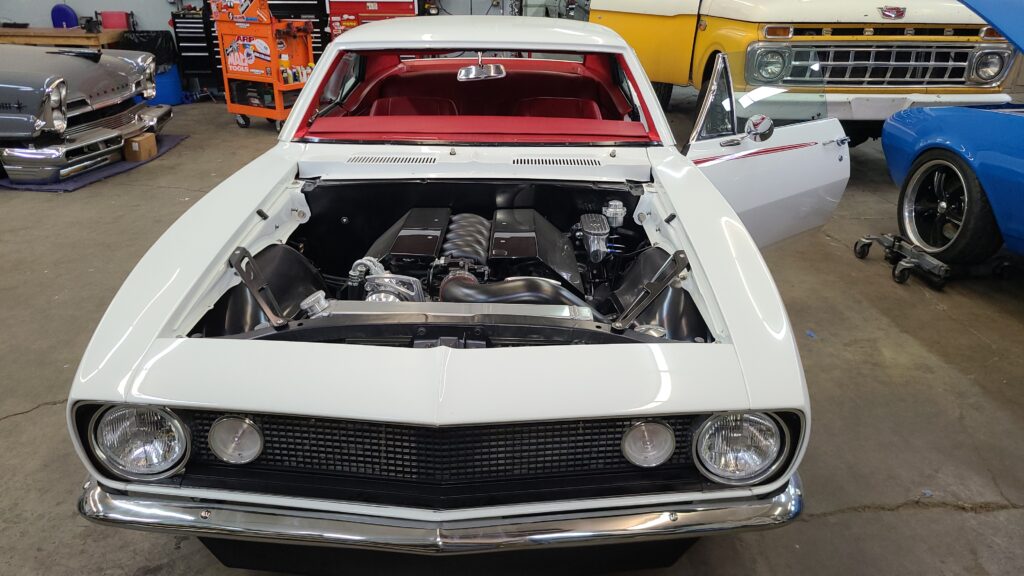 1967 Chevy Camaro coupe in white