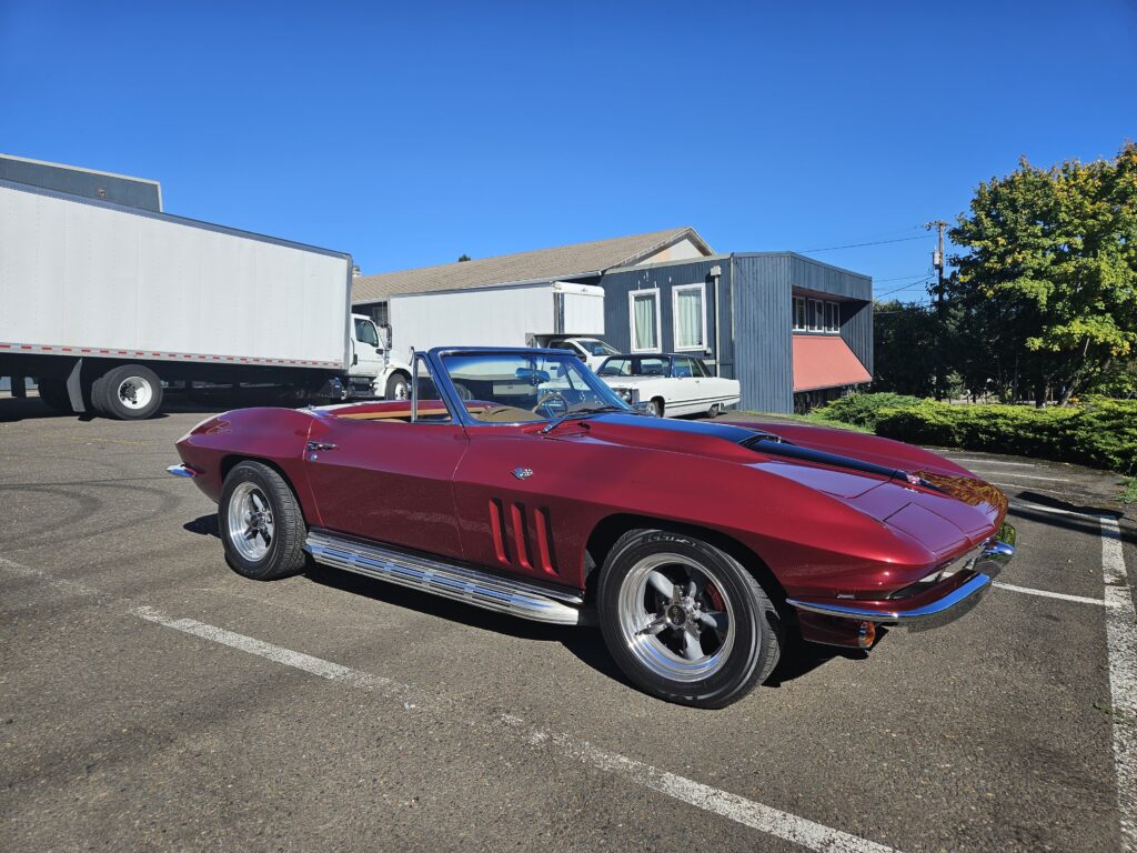 1966 Corvette convertible in red